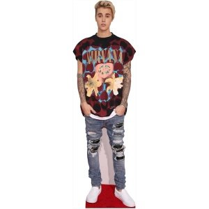 Figura de cartón en tamaño real de Justin Bieber