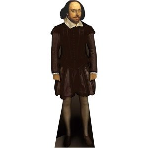 Figura de cartón en tamaño real de William Shakespeare